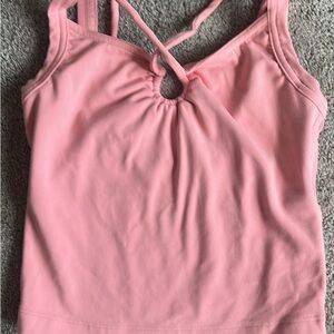 Athleta Pink Cut Out Tank Crop Top